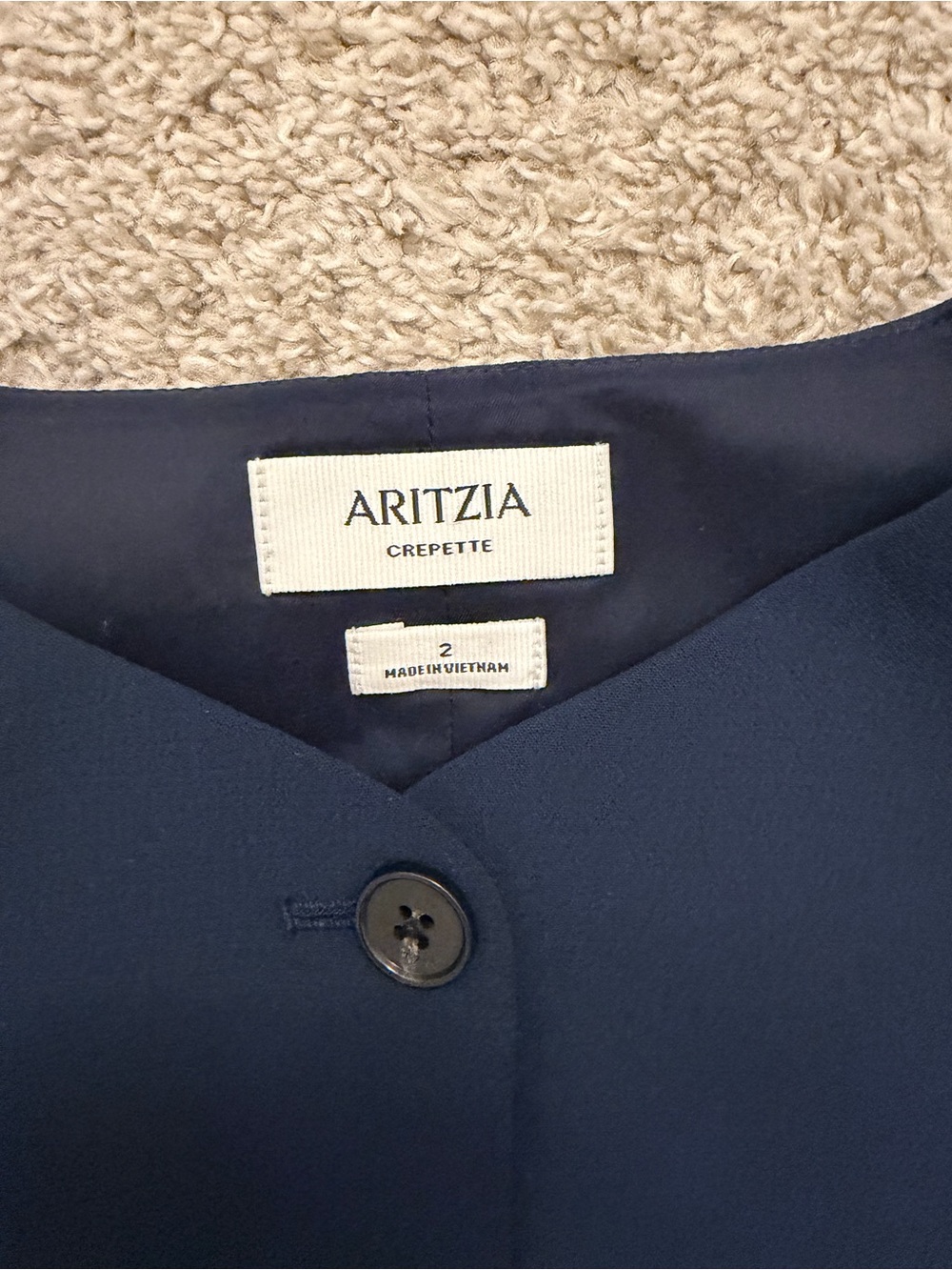 Aritzia Regal Crepette Vest in Admiral - Picture 6 of 6